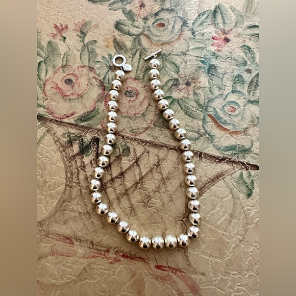Ralph Lauren sterling silver bead necklace - Picture 2 of 5